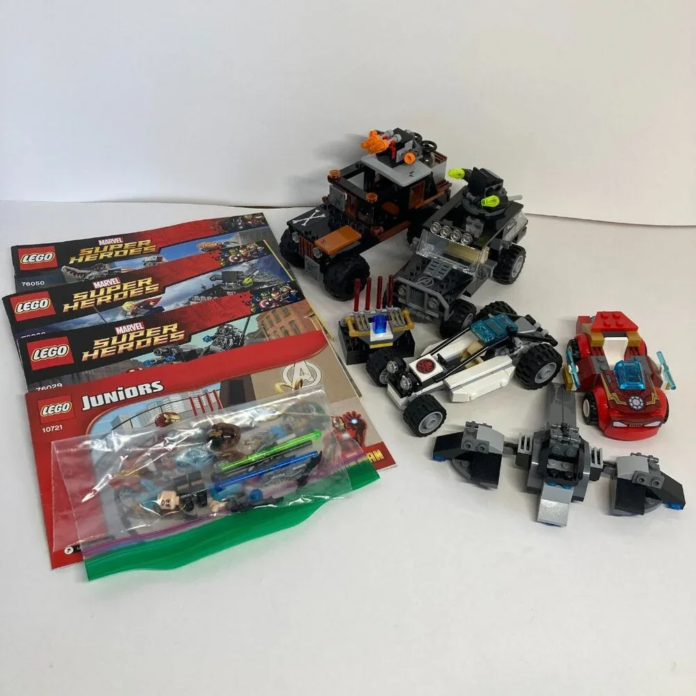 Lego Marvel Super Heroes Mixed Vehicles Lot No Minifigures 76029 76030 76050 - Picture 1 of 10